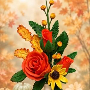 Autumn in Bloom: Sugar Art Floral Arrangement